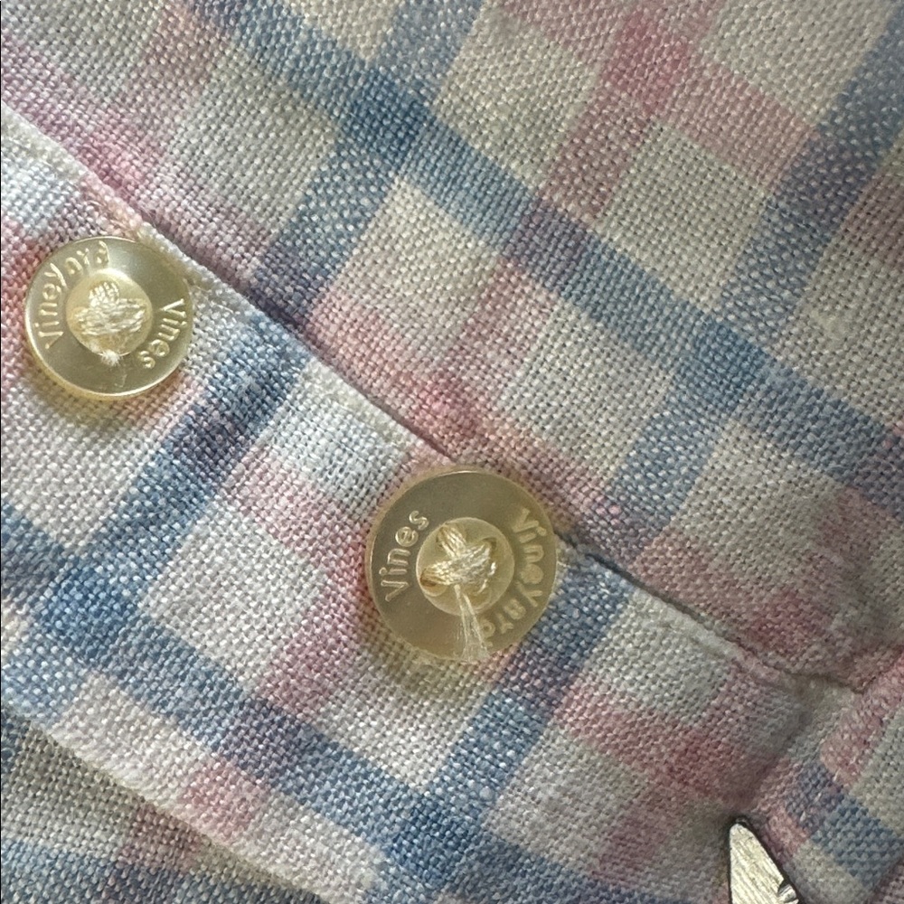 Vineyard Vines XL Shep & Ian Pink and Blue Linen Shirt - Picture 6 of 10